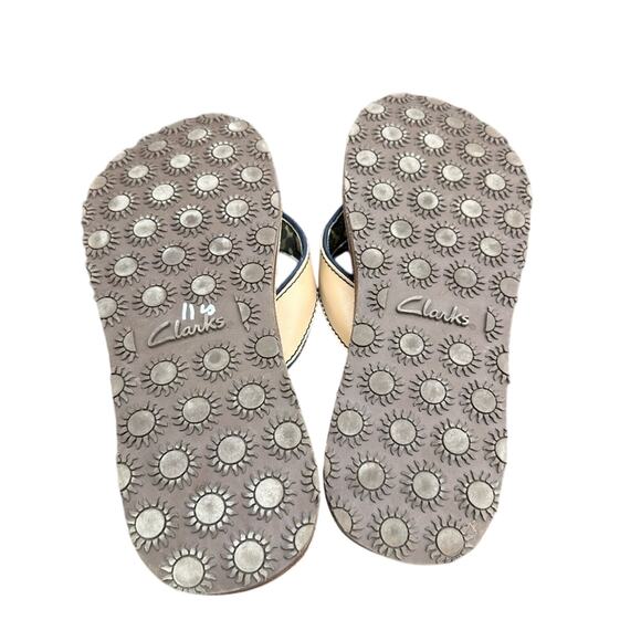 Clark’s Stylish Beige and Blue Women's Sandals EUC 8M - Picture 7 of 9